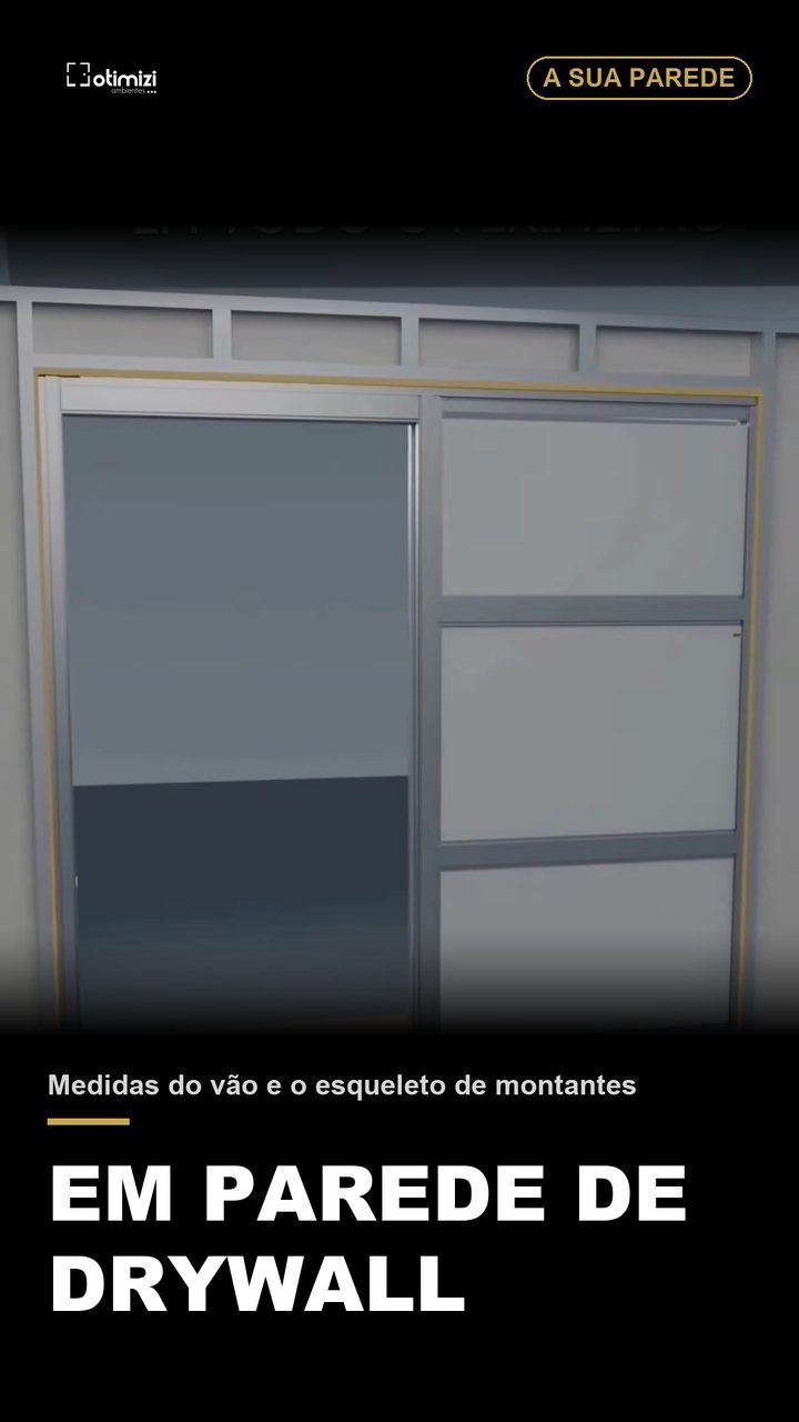 Em parede de drywall